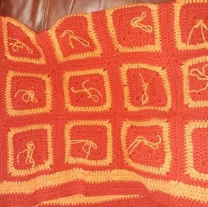 Beautiful VA Tech Hand Made Afghan